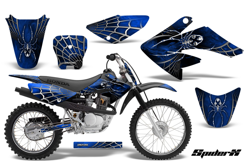 CRF 70-80-100 Graphics Kit SpiderX Blue